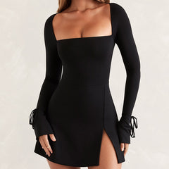 Ins-Kleid mit langen Ärmeln,