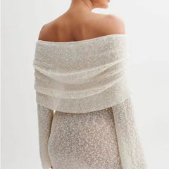 off-the-shoulder women's dress with short skirt