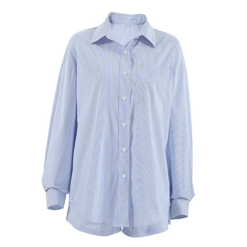 Blaues Hemden Set