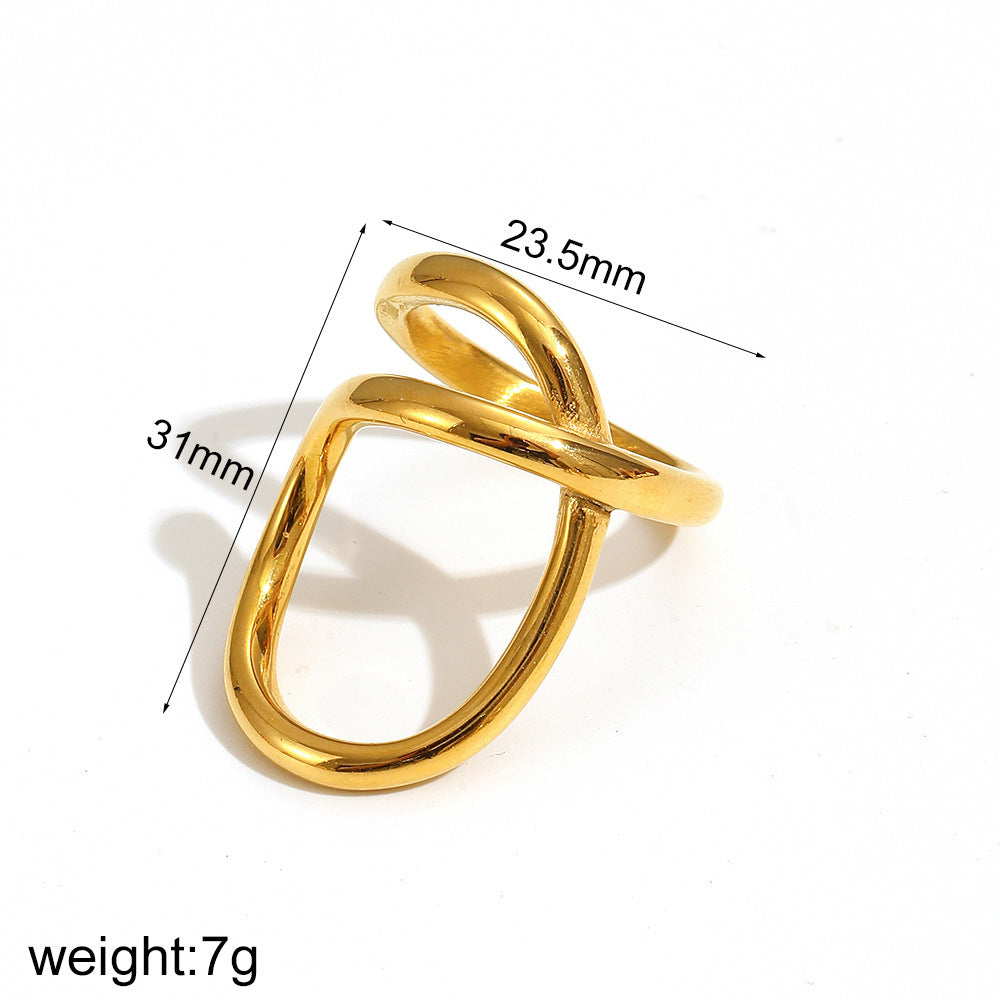 Geometrischer Wickelring aus Titanstahl