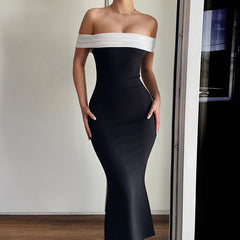 contrast dress