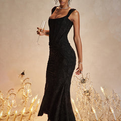 Mozision Off-shoulder Backless Dress For