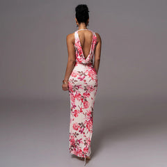 Langes blumiges Kleid