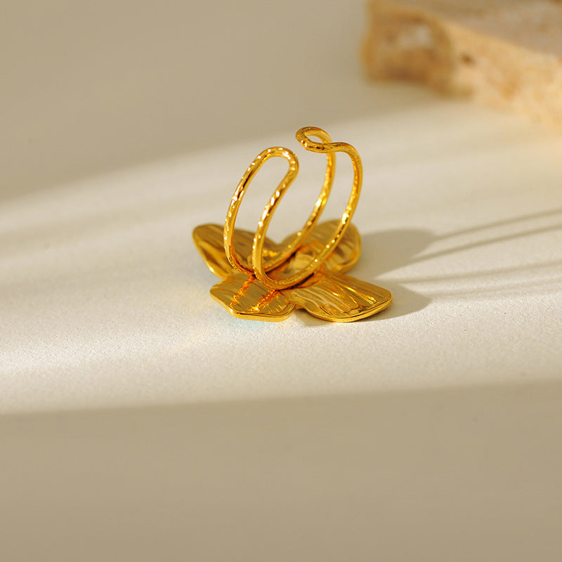 Blauer Blumen Ring