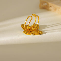 Blauer Blumen Ring