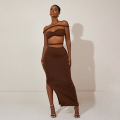 Twist Braid Off-shoulder Zweiteiler