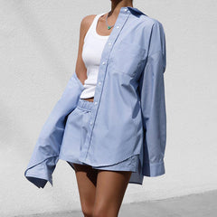Blaues Hemden Set