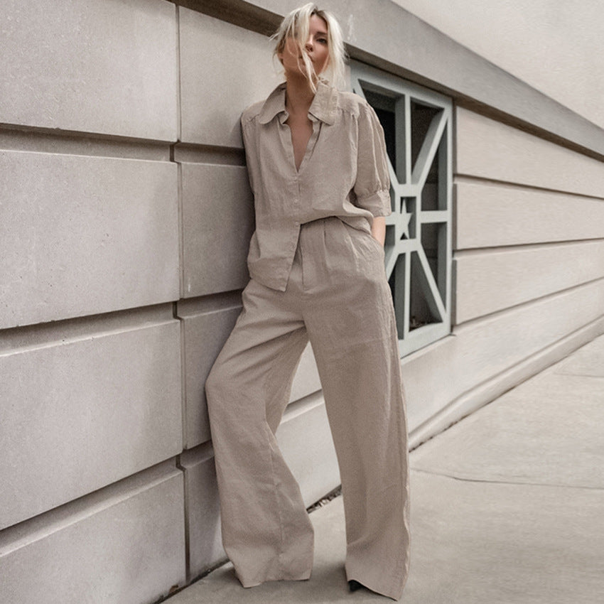 two-piece wide leg set
