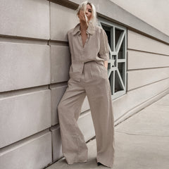 two-piece wide leg set