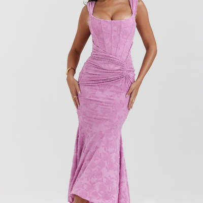 Mozision Off-shoulder Backless Dress For
