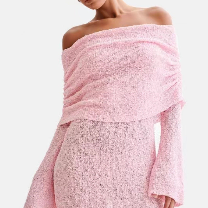 off-the-shoulder women's dress with short skirt