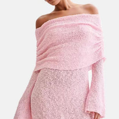off-the-shoulder women's dress with short skirt