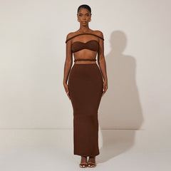 Twist Braid Off-shoulder Zweiteiler