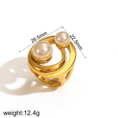 Geometrischer Wickelring aus Titanstahl