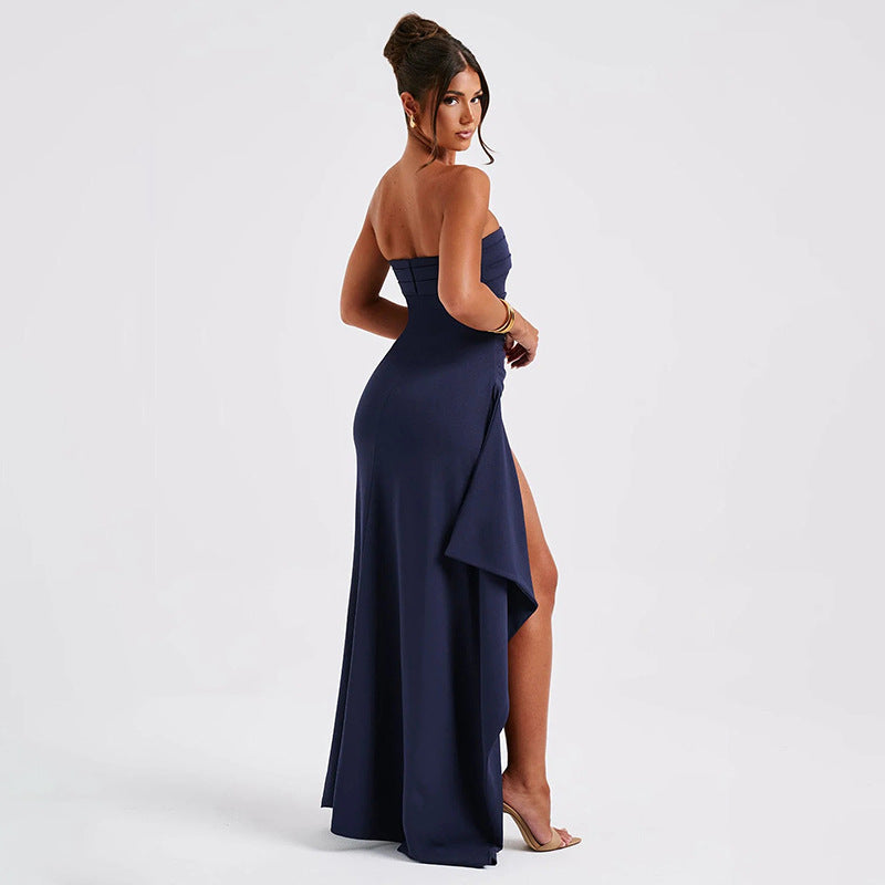 Elegantes trägerloses Maxikleid