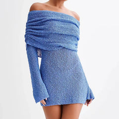 off-the-shoulder women's dress with short skirt
