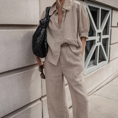 two-piece wide leg set