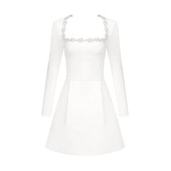 A- Linen Kleid mit Strass