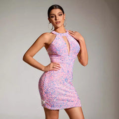 Kleid mit Pailletten