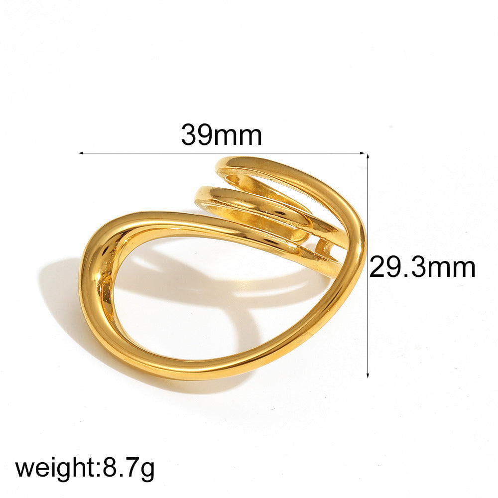 Geometrischer Wickelring aus Titanstahl
