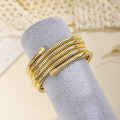 Multilayer bracelet made of simple alloy 
