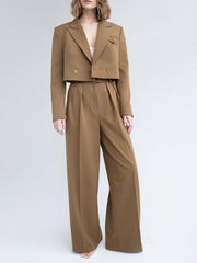 kurzer Blazer & High Waist Hose Set
