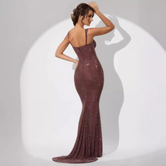 Long rhinestone dress