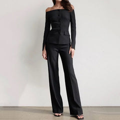 Eleganter Off-Shoulder Zweiteiler