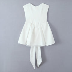 Trägerloses Swing-Kleid mit Schleife