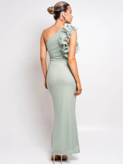 Floral Mesh Maxi Dress