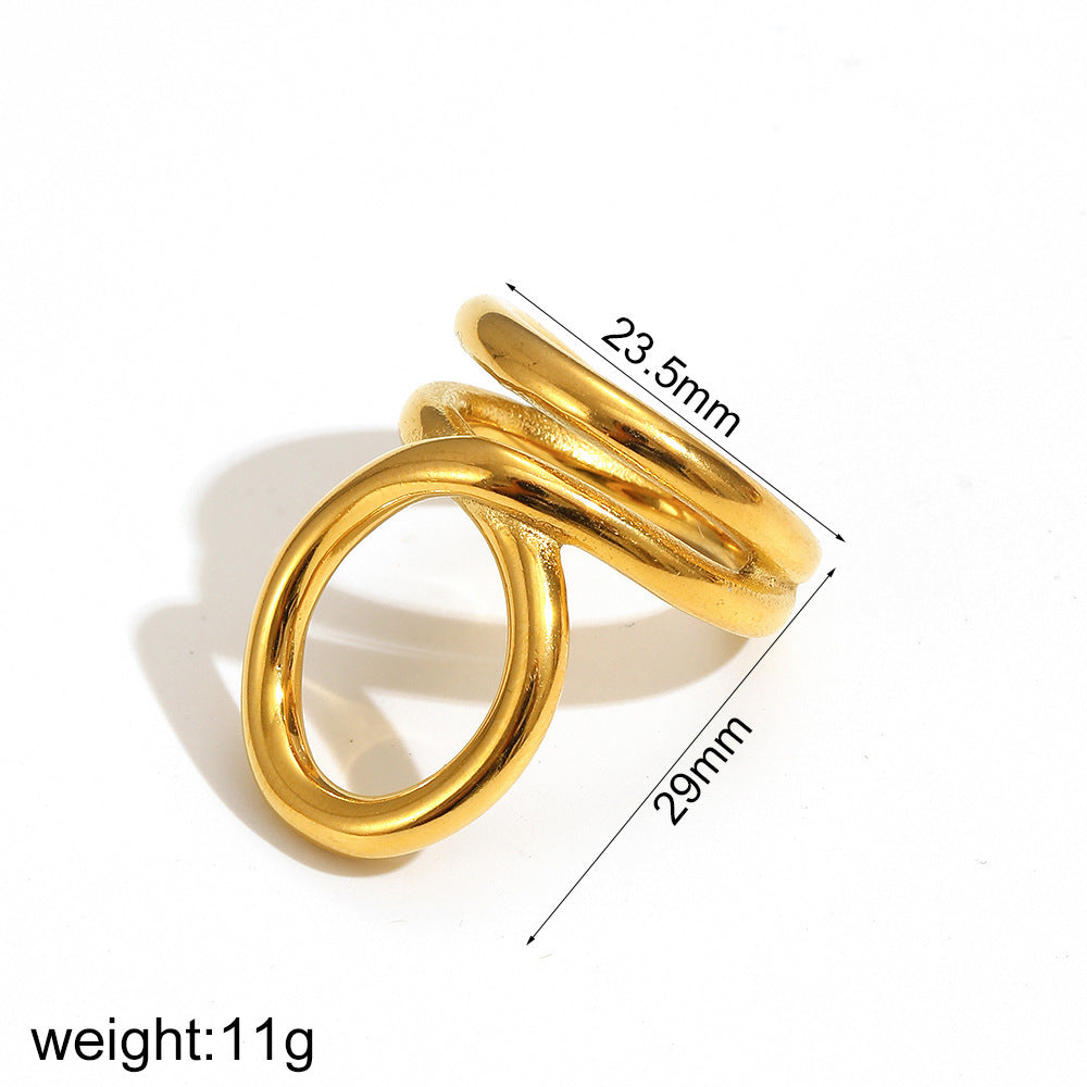 Geometrischer Wickelring aus Titanstahl