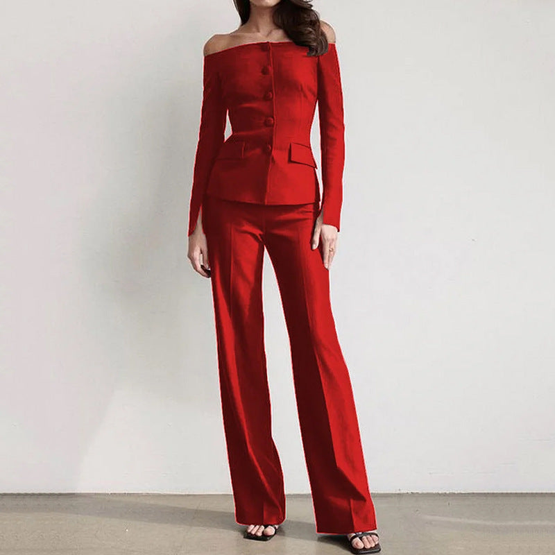 Eleganter Off-Shoulder Zweiteiler