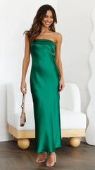 Summer Tube Top Long Dress With Backless Design