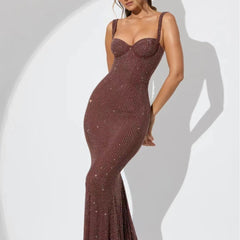 Long rhinestone dress