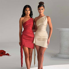 One-Shoulder-Minikleid