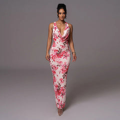 Langes blumiges Kleid