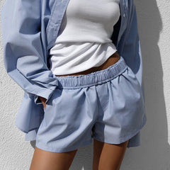 Blaues Hemden Set