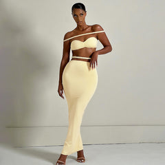 Twist Braid Off-shoulder Zweiteiler