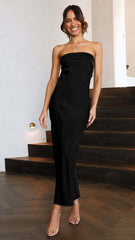 Summer Tube Top Long Dress With Backless Design