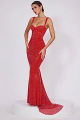 Long rhinestone dress