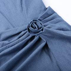 Flower Denim Dress