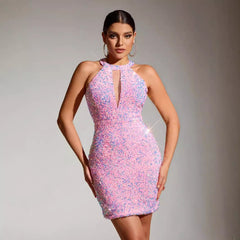 Kleid mit Pailletten