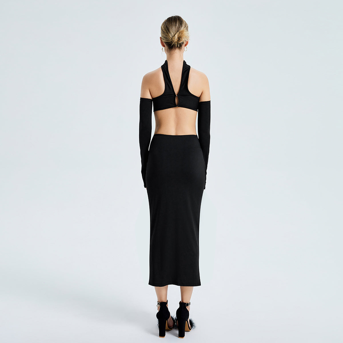 Cut Out Slim Strapless Dress