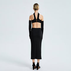 Cut Out Slim Strapless Dress