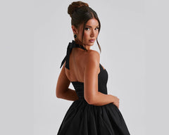 Waist-tight Puffy Dress
