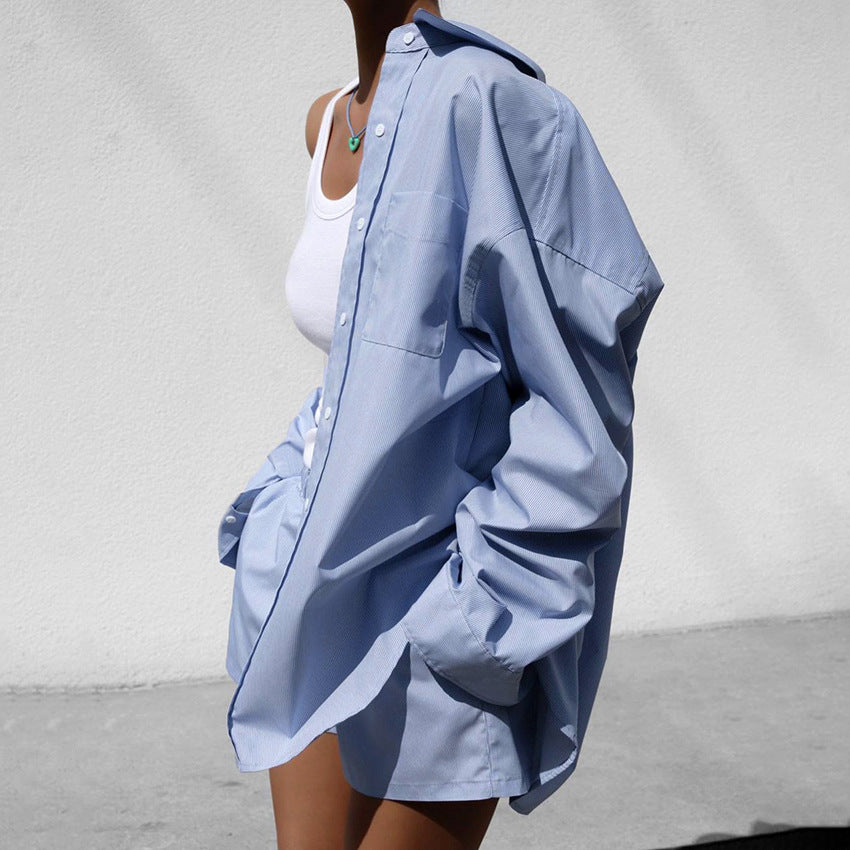 Blaues Hemden Set