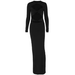 Long-sleeved slim-fit dress