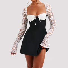 Langärmliges Spitzen Kleid